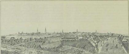 Kjøbenhavn c. 1770, set fra Vesterbrogade.