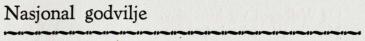 Nasjonal godvilje Nasjonal godvilje