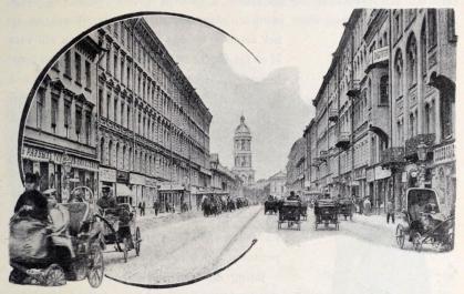 Zagorodny Perspektiv, en trafikerad gata.