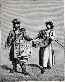 Sådana som utbjuda sina varor. (Från 1730-talet.)