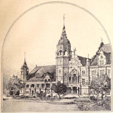 Nordiska museets tillbyggnad. Nordiska museets tillbyggnad.