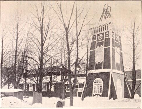 Sveriges Grufutställnins paviljong.<bEfter fotografi för »F. S. H.» (Febr. 1897) af B. Orling (se sid. 59 och 107). Sveriges Grufutställnins paviljong.<bEfter fotografi för »F. S. H.» (Febr. 1897) af B. Orling (se sid. 59 och 107).