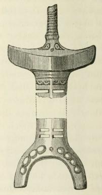 Fig. 5. Svärdsfäste af bronz i Stockholms Museum.