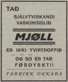 TAÐ<bSJÁLVTVIRKANDI<bVASKIMIDDLIÐ<b====<bMJØLL<b====<bER IKKI YVIRTROFFIÐ<bOG SO ER TAÐ<bFØROYSKT!!<b<span class=