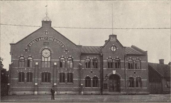 Arbetareföreningens hus, Vänersborg.<b<smalFoto Wikner, Vänersborg.</smal