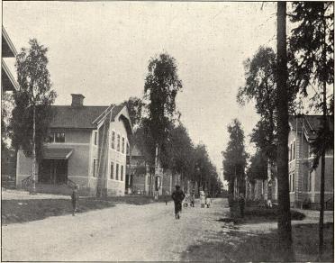 Arbetarebostäder i Grängesberg.<b<smalFoto Rinman, Göteborg.</smal