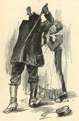 <smalIll. G. S.[=Georg Stoopendaal]</smal<bBörjade ramla på henne utefter ryggtaflan.