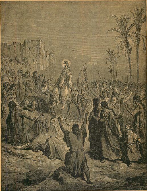 Jesu intåg i Jerusalem.