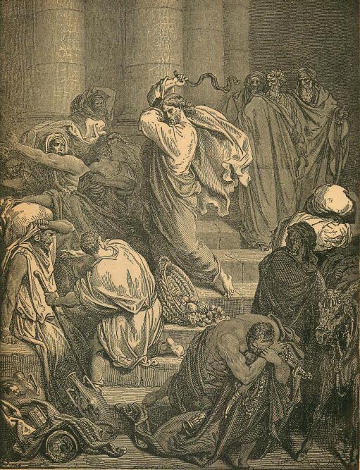 Jesus driver månglarna ur Templet.