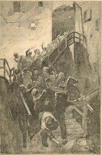 I detsamma hördes ett nytt härskri ofvanifrån.