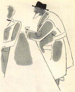 TECKNING AV ADOLF HALLMAN<b(Ur ”Express till och från Paris”)