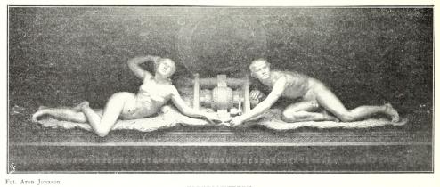 <smalFot. Aron Jonason.</smal                                                                <bELEKTRICITETEN.<bI Fürstenbergska galleriet i Göteborg.