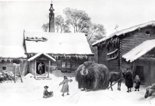 <smalGÅRDSINTERIÖR. ORSA SN, DALARNA. BILD 12.                                        O. ARBORELIUS</smal
