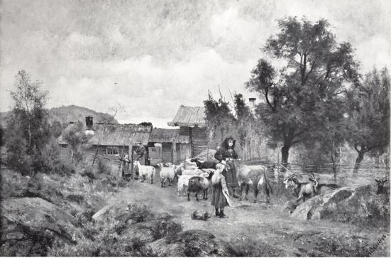 <smalIll. O. Arborelius<bMOTIV FRÅN FÄBOSTÄLLE. FLODA SN, DALARNA. BILD 45.                O. ARBORELIUS</smal