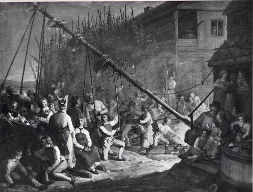 <smalMIDSOMMARSTÅNGEN RESES. V. VINGÅKERS SN, SÖDERMANLAND. BILD 53. I. W. WALLANDER</smal