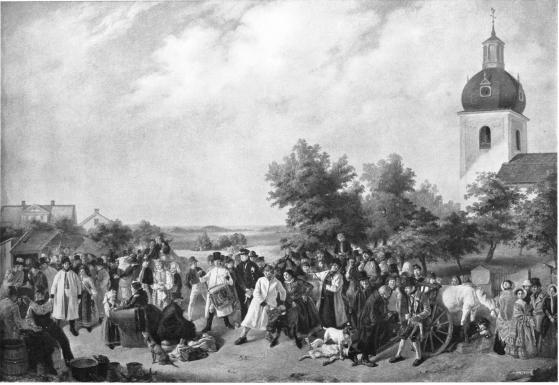 <smalMARKNAD. V. VINGÅKERS SN, SÖDERMANLAND. BILD 57.                        I. W. WALLANDER</smal