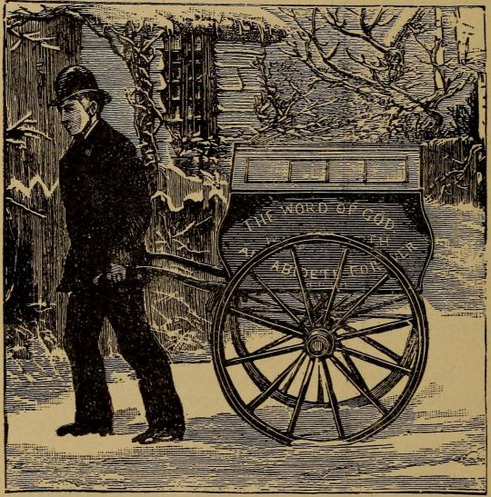 Kolportören och hans bibelvagn.