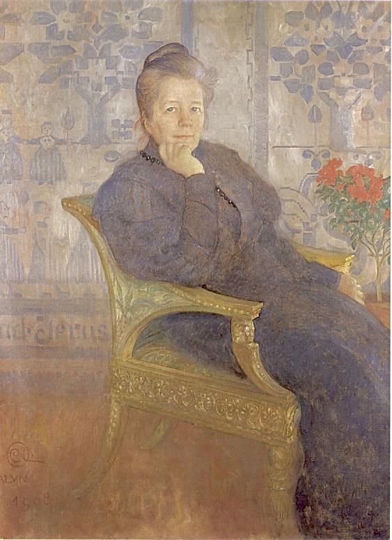 Selma Lagerlöf, painted by Carl Larsson, 1908