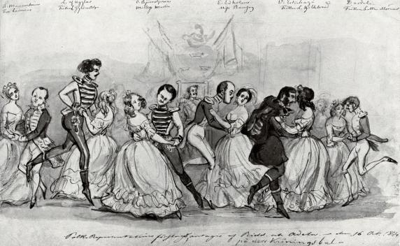 ADELNS KRÖNINGSBAL 1844.