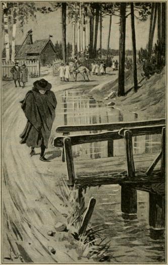 <smalIll. J. N.[=Jenny Nyström]</smal<bGrefven fick nu sikte på den lille spenslige mannen, som aflägsnade sig nedåt ån. (Sid. 142.)