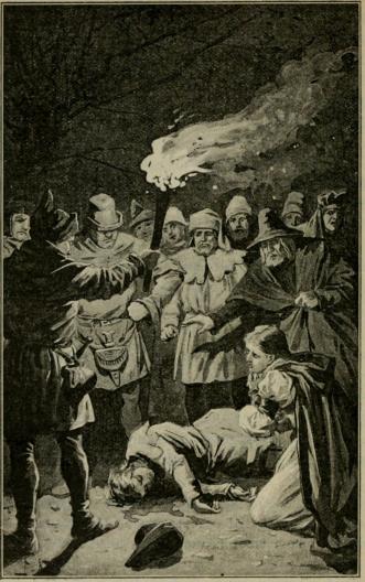 <smalIll. J. N.[=Jenny Nyström]</smal<bInvid planket ett annat lik, vid hvilket en blåklädd jungfru knäböjde.<b(Sid. 177.)