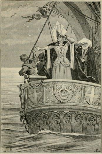 <smalIll. J. N.[=Jenny Nyström]</smal<bDen flöjelsklädda jungfrun på jakten tycktes vid denna åsyn gripas<baf förtviflan. (Sid. 333.)