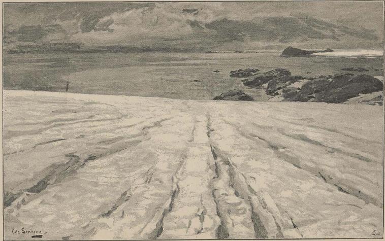 <smalIll. Otto Sinding.</smal<b<bi”— — Den oändliga snömarken, som lugn och hvit hvälfver sig från haf till haf — —”</bi