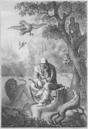 Lundqvist Lith.                                Tr. af Gjöthström.<b<biÆsopus och Djuren.</bi
