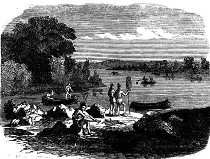 Indianer på fiskfångst. (Fig. 7.)