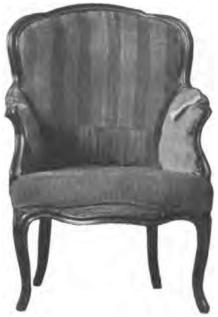 Fig. 9. Fåtölj, björk, oljemålad gulhvit;<b1700-talets midt;<bNilssons samling. H. 1,05 m.