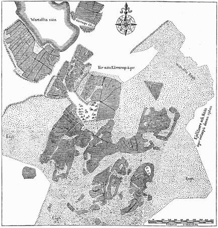 Fig. 1. Karta öfver Vartofta by i Västergötland.