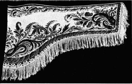 Fig. 15. Mantilj af hvitt kaschmir<bfrån 1850-talet. N. M. 113,505.