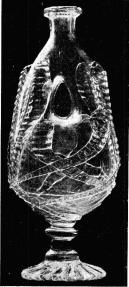 Fig. 13. Glasflaska från Malung sn, Dalarna. H. 22,5 cm. N. M. 83,446.