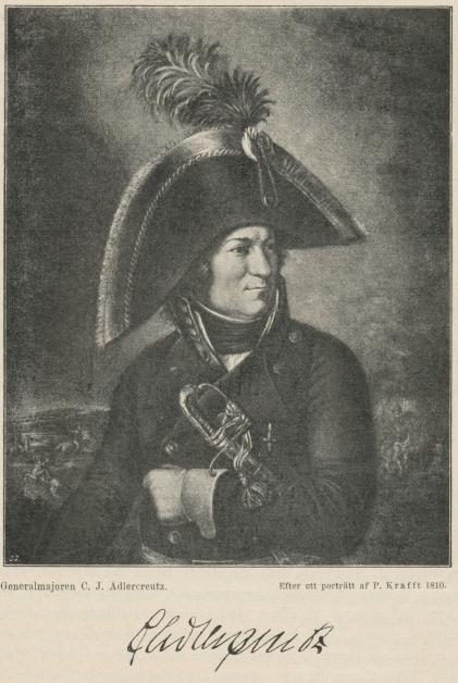 Generalmajoren C. J. Adlercreutz.<bEfter ett porträtt af <span class=