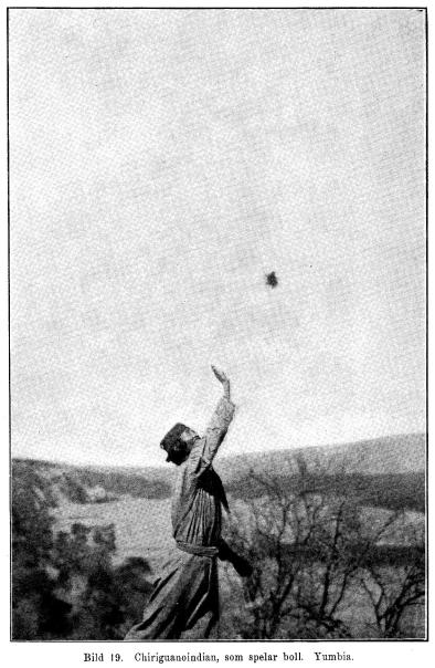 Bild 19.  Chiriguanoindian, som spelar boll. Yumbia.