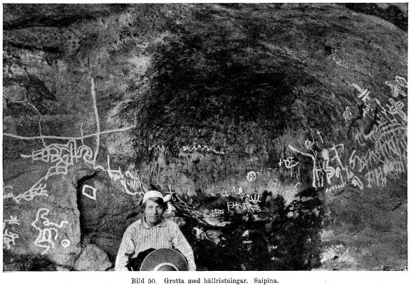 Bild 50. Grotta med hällristningar. Saipina.