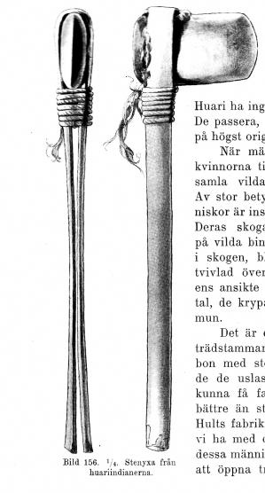 Bild 156. <su1</su/<su4</su. Stenyxa från huariindianerna.