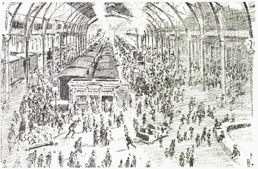 Kristiania Østbanestation 1920.