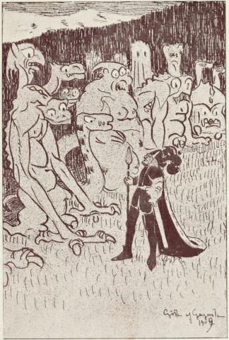                                         Gösta af Geijerstam 1909<b“Kära Lunkentus“, sade soldaten, “detta var ett fult regemente“.<b<b<smalDe gamla goda sagorna. I. Sid. 52.</smal