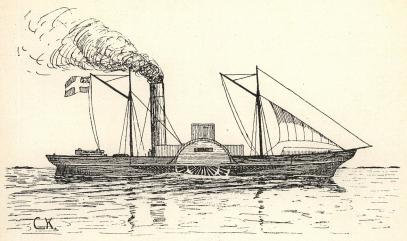 Hjulbåten Strömstad<b(trafikerade Göteborg—Bohuslänska kustorterna omkring 1800-talets mitt)