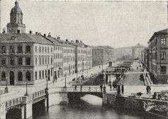 Västra Hamngatan<b(före kanalens utplånande 1908)