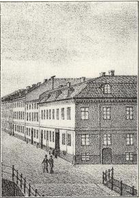 Gamla hus<bhörnet av Västra Hamn- och Kungsgatorna, mitt för<bDomkyrkoplan)