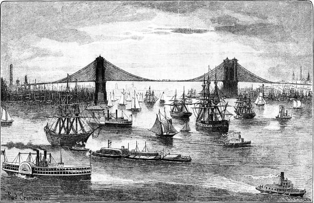 39. East-Riwerbron mellan New-York och Brooklyn.