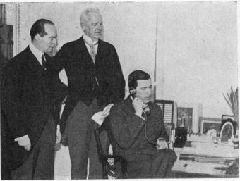 The Crown Prince of Sweden opening the telephone connections between Sweden and America