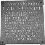 Memorial tablet on the above building