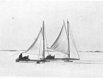 Ice Yachting at Långedrag in Feb. 1930