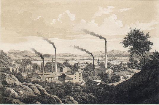 <bTryckt och förlagt af Meyer & Köster. Lithogr. Atel. i Götebg.<b<biROSENDALS FABRIKER.</bi