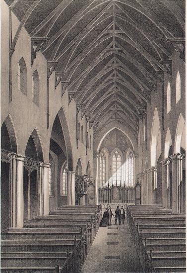 <smalIll. Ludvig Messman. 1862.</smal<bTryckt och förlagt af Meyer & Köster Lithogr. Atel. i Götebg<b<biHAGA KYRKAN.</bi