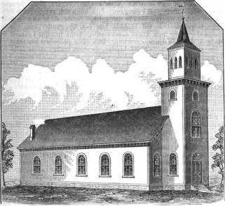 <smalDen nya Sv. Ev. Luth. kyrkan i Marine-settlementet i Washington county, Minn.</smal <smalDen nya Sv. Ev. Luth. kyrkan i Marine-settlementet i Washington county, Minn.</smal