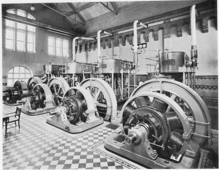 Interiör av maskinhallen 1905 Interiör av maskinhallen 1905